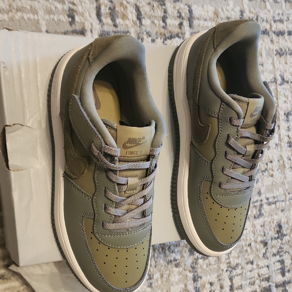 Nike Khaki and Gray Sneakers